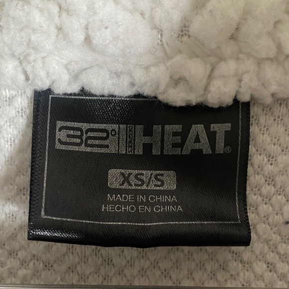 32 Degrees Heat Women’s Sherpa Fleece Jacket XS/S Cream Button-Up Teddy Coat - Picture 2 of 8